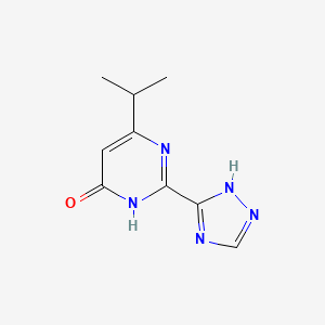 molecular formula C9H11N5O B3003941 6-(propan-2-yl)-2-(4H-1,2,4-triazol-3-yl)-3,4-dihydropyrimidin-4-one CAS No. 1153410-46-8