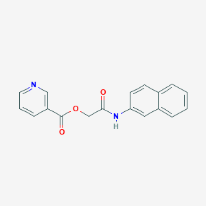 molecular formula C18H14N2O3 B300395 2-(Naphthalen-2-ylamino)-2-oxoethyl pyridine-3-carboxylate 