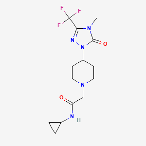 N-cyclopropyl-2-(4-(4-methyl-5-oxo-3-(trifluoromethyl)-4,5-dihydro-1H-1,2,4-triazol-1-yl)piperidin-1-yl)acetamide