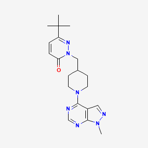 6-tert-butyl-2-[(1-{1-methyl-1H-pyrazolo[3,4-d]pyrimidin-4-yl}piperidin-4-yl)methyl]-2,3-dihydropyridazin-3-one