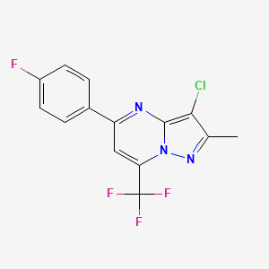 3-Chloro-5-(4-fluorophenyl)-2-methyl-7-(trifluoromethyl)pyrazolo[1,5-a]pyrimidine