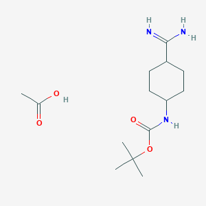 tert-Butyl ((1r,4r)-4-carbamimidoylcyclohexyl)carbamate acetate