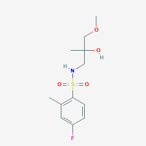 molecular formula C12H18FNO4S B3003963 4-fluoro-N-(2-hydroxy-3-methoxy-2-methylpropyl)-2-methylbenzenesulfonamide CAS No. 1334374-60-5