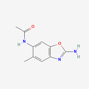 molecular formula C10H11N3O2 B3003969 N-(2-Amino-5-methyl-1,3-benzoxazol-6-YL)acetamide CAS No. 1820620-40-3