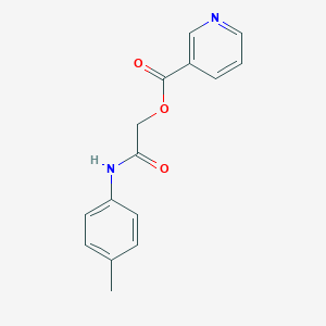 molecular formula C15H14N2O3 B300397 2-Oxo-2-(4-toluidino)ethylnicotinate 