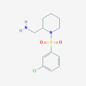[1-(3-Chlorobenzenesulfonyl)piperidin-2-yl]methanamine