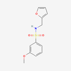 molecular formula C12H13NO4S B3003974 N-(furan-2-ylmethyl)-3-methoxybenzenesulfonamide CAS No. 670271-80-4