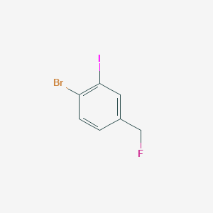 molecular formula C7H5BrFI B3003984 1-溴-4-(氟甲基)-2-碘苯 CAS No. 2244083-96-1