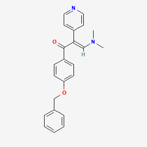 molecular formula C23H22N2O2 B3003988 (E)-1-(4-(benzyloxy)phenyl)-3-(dimethylamino)-2-(pyridin-4-yl)prop-2-en-1-one CAS No. 1351663-48-3