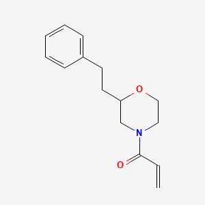 molecular formula C15H19NO2 B3003992 1-[2-(2-Phenylethyl)morpholin-4-yl]prop-2-en-1-one CAS No. 2094699-05-3