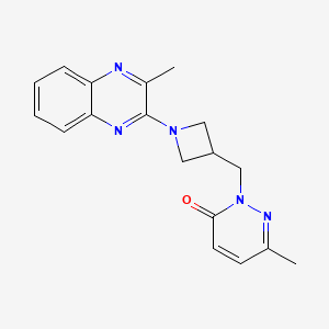 molecular formula C18H19N5O B3004000 6-Methyl-2-{[1-(3-methylquinoxalin-2-yl)azetidin-3-yl]methyl}-2,3-dihydropyridazin-3-one CAS No. 2202117-66-4
