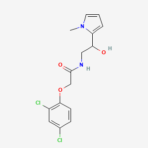 molecular formula C15H16Cl2N2O3 B3004005 2-(2,4-dichlorophenoxy)-N-(2-hydroxy-2-(1-methyl-1H-pyrrol-2-yl)ethyl)acetamide CAS No. 1396674-29-5