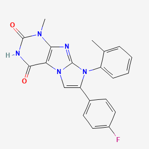 7-(4-fluorophenyl)-1-methyl-8-(o-tolyl)-1H-imidazo[2,1-f]purine-2,4(3H,8H)-dione