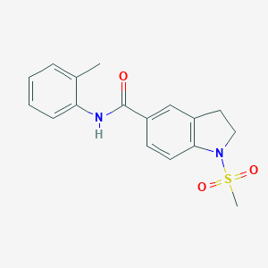 molecular formula C17H18N2O3S B300401 N-(2-methylphenyl)-1-(methylsulfonyl)-5-indolinecarboxamide 