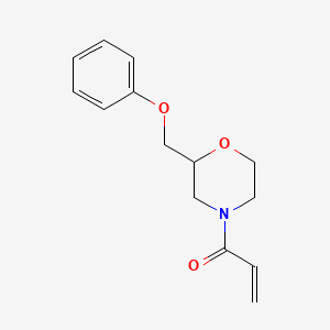 molecular formula C14H17NO3 B3004011 1-[2-(Phenoxymethyl)morpholin-4-yl]prop-2-en-1-one CAS No. 2195973-09-0