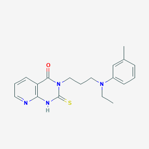 3-[3-(N-ethyl-3-methylanilino)propyl]-2-sulfanylidene-1H-pyrido[2,3-d]pyrimidin-4-one