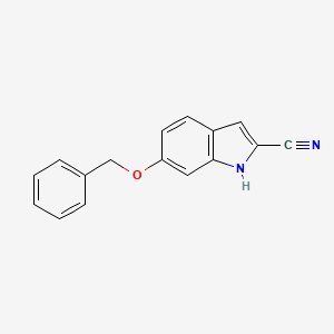 molecular formula C16H12N2O B3004018 6-(Benzyloxy)-1H-indole-2-carbonitrile CAS No. 933474-36-3