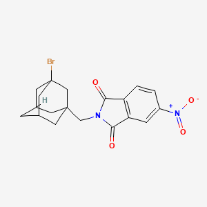 molecular formula C19H19BrN2O4 B3004019 2-[(3-溴-1-金刚烷基)甲基]-5-硝基异吲哚-1,3-二酮 CAS No. 326018-27-3
