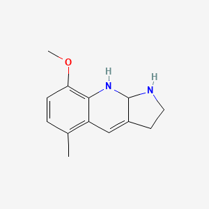 molecular formula C13H16N2O B3004033 8-甲氧基-5-甲基-1H,2H,3H,9H,9aH-吡咯并[2,3-b]喹啉 CAS No. 1266688-63-4