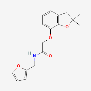 molecular formula C17H19NO4 B3004036 2-[(2,2-dimethyl-3H-1-benzofuran-7-yl)oxy]-N-(furan-2-ylmethyl)acetamide CAS No. 941899-19-0