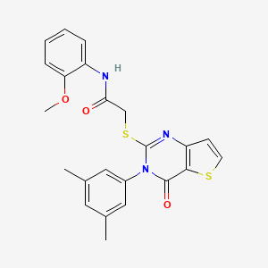 2-{[3-(3,5-dimethylphenyl)-4-oxo-3,4-dihydrothieno[3,2-d]pyrimidin-2-yl]sulfanyl}-N-(2-methoxyphenyl)acetamide