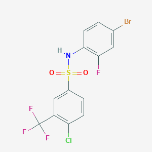 N-(4-bromo-2-fluorophenyl)-4-chloro-3-(trifluoromethyl)benzenesulfonamide