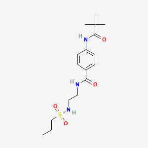 4-pivalamido-N-(2-(propylsulfonamido)ethyl)benzamide