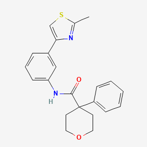 N-(3-(2-methylthiazol-4-yl)phenyl)-4-phenyltetrahydro-2H-pyran-4-carboxamide