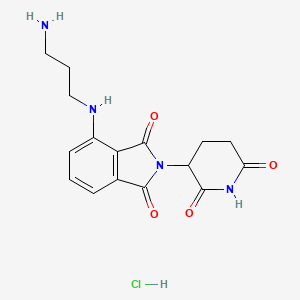 molecular formula C16H19ClN4O4 B3004053 4-((3-Aminopropyl)amino)-2-(2,6-dioxopiperidin-3-yl)isoindoline-1,3-dione hydrochloride CAS No. 2154342-45-5