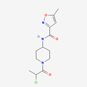 N-[1-(2-Chloropropanoyl)piperidin-4-yl]-5-methyl-1,2-oxazole-3-carboxamide