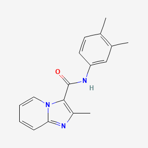 molecular formula C17H17N3O B3004059 N-(3,4-二甲基苯基)-2-甲基咪唑并[1,2-a]吡啶-3-甲酰胺 CAS No. 331638-06-3