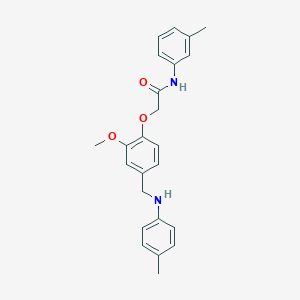 molecular formula C24H26N2O3 B300406 2-[2-methoxy-4-(4-toluidinomethyl)phenoxy]-N-(3-methylphenyl)acetamide 