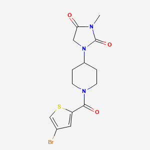 molecular formula C14H16BrN3O3S B3004060 1-(1-(4-Bromothiophene-2-carbonyl)piperidin-4-yl)-3-methylimidazolidine-2,4-dione CAS No. 2176201-31-1