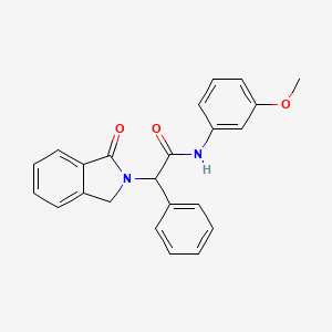 N-(3-methoxyphenyl)-2-(1-oxo-1,3-dihydro-2H-isoindol-2-yl)-2-phenylacetamide