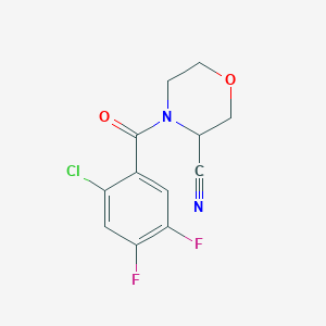 molecular formula C12H9ClF2N2O2 B3004067 4-(2-Chloro-4,5-difluorobenzoyl)morpholine-3-carbonitrile CAS No. 2094905-33-4