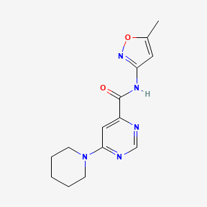 molecular formula C14H17N5O2 B3004068 N-(5-methylisoxazol-3-yl)-6-(piperidin-1-yl)pyrimidine-4-carboxamide CAS No. 1898590-98-1