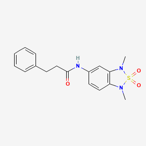 N-(1,3-dimethyl-2,2-dioxido-1,3-dihydrobenzo[c][1,2,5]thiadiazol-5-yl)-3-phenylpropanamide