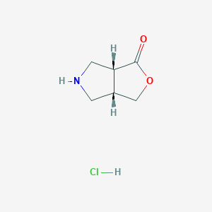 molecular formula C6H10ClNO2 B3004070 (3Ar,6aS)-1,3a,4,5,6,6a-hexahydrofuro[3,4-c]pyrrol-3-one;hydrochloride CAS No. 2044705-74-8