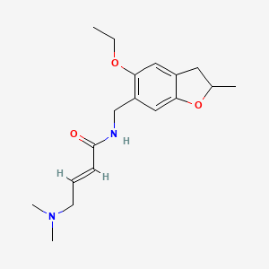 (E)-4-(Dimethylamino)-N-[(5-ethoxy-2-methyl-2,3-dihydro-1-benzofuran-6-yl)methyl]but-2-enamide