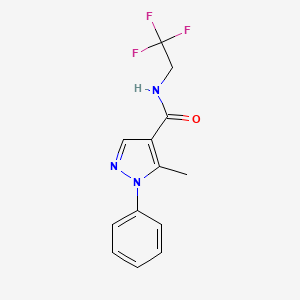 5-methyl-1-phenyl-N-(2,2,2-trifluoroethyl)-1H-pyrazole-4-carboxamide