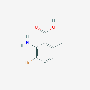 molecular formula C8H8BrNO2 B3004094 2-Amino-3-bromo-6-methylbenzoic acid CAS No. 1555265-22-9