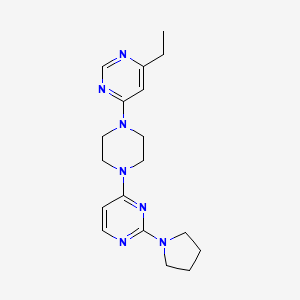 4-Ethyl-6-[4-(2-pyrrolidin-1-ylpyrimidin-4-yl)piperazin-1-yl]pyrimidine