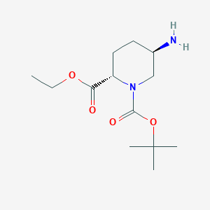 molecular formula C13H24N2O4 B3004101 O1-tert-butyl O2-ethyl (2S,5R)-5-aminopiperidine-1,2-dicarboxylate CAS No. 2306248-46-2