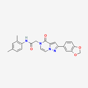 molecular formula C23H20N4O4 B3004115 2-[2-(1,3-benzodioxol-5-yl)-4-oxopyrazolo[1,5-a]pyrazin-5(4H)-yl]-N-(2,4-dimethylphenyl)acetamide CAS No. 1242969-50-1