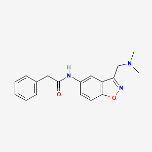molecular formula C18H19N3O2 B3004116 N-[3-[(Dimethylamino)methyl]-1,2-benzoxazol-5-yl]-2-phenylacetamide CAS No. 2380069-30-5