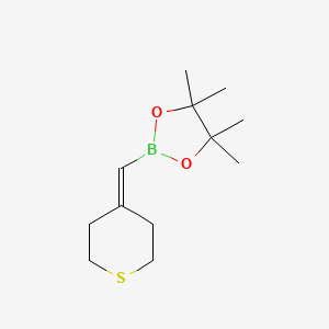 4,4,5,5-Tetramethyl-2-((tetrahydro-4H-thiopyran-4-ylidene)methyl)-1,3,2-dioxaborolane