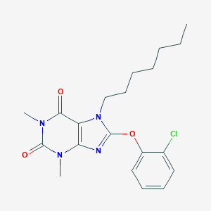 molecular formula C20H25ClN4O3 B300412 8-(2-chlorophenoxy)-7-heptyl-1,3-dimethyl-3,7-dihydro-1H-purine-2,6-dione 