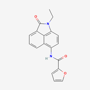 molecular formula C18H14N2O3 B3004120 N-(1-ethyl-2-oxo-1,2-dihydrobenzo[cd]indol-6-yl)furan-2-carboxamide CAS No. 298216-60-1