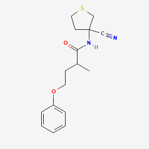 molecular formula C16H20N2O2S B3004135 N-(3-cyanothiolan-3-yl)-2-methyl-4-phenoxybutanamide CAS No. 1384812-81-0