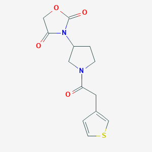 3-(1-(2-(Thiophen-3-yl)acetyl)pyrrolidin-3-yl)oxazolidine-2,4-dione